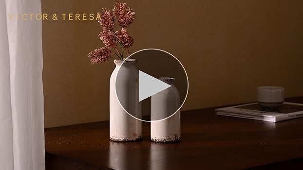 Amazon.com: VICTOR & TERESA White Ceramic Vases Home Decor